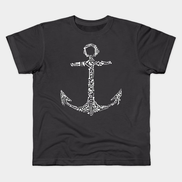 Anchor Bones Kids T-Shirt by NerdvanaLLC